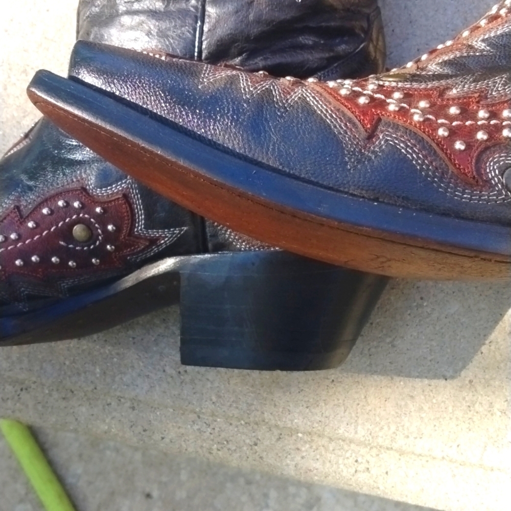 Corral boots black and red studded size 9 - Picture 11 of 13